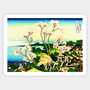 Cherry Blossoms Hill Japanese art Sticker